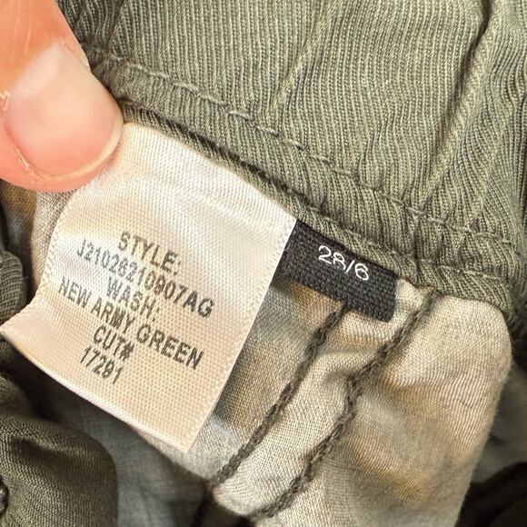 Veronica Beard Tedi Tapered High Rise Army Green Paper Bag Pants Twill 6 / 28 - Picture 11 of 12